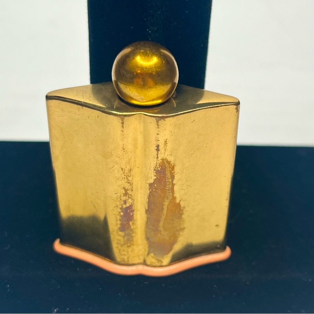 Vintage Coty L’Origan Perfume Bottle Gold Tone Art Deco Vanity Decor - Picture 7 of 8